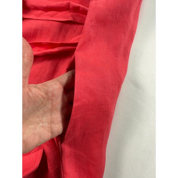 BODEN Women Sleeveless 100% Linen Mini Dress Rose Pink Size 20-22R - Picture 13 of 16